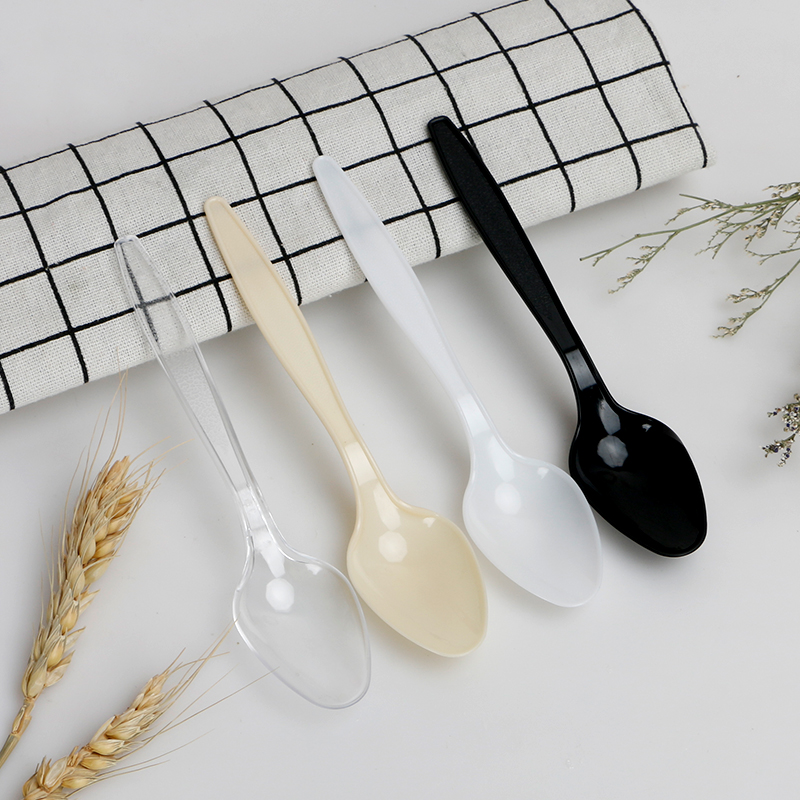 Independent Packaging Disposable Spoon Soup Spoon Environmentally-friendly Spoon Plastic Spoon Ice Cream Spoon Rice Spoon-Taobao