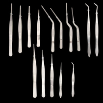 Stainless steel forceps medical forceps medical tweezers medical dressing tweezers water grass clip Ophthalmic tweezers round head gun-shaped knee-shaped geniculate