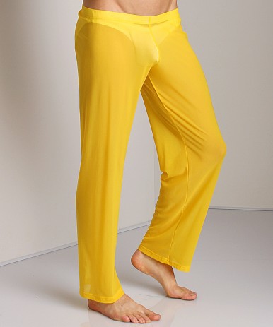 Mùa hè nam giới Sexy Straight Home Lưới Silky Quần trong suốt Đàn hồi Đàn hồi Quần Slim Quần dài quần âu nữ
