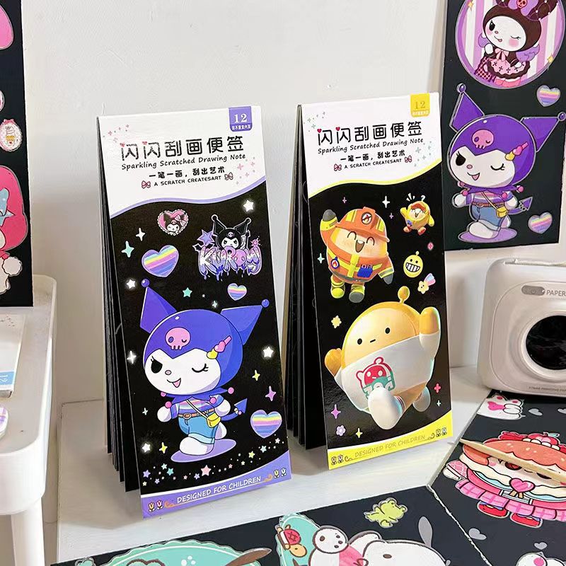 Three Lull egg paparazzi to sign dazzling girl Diy hand painted with this bookmark scratch and scrape drawing paper-Taobao