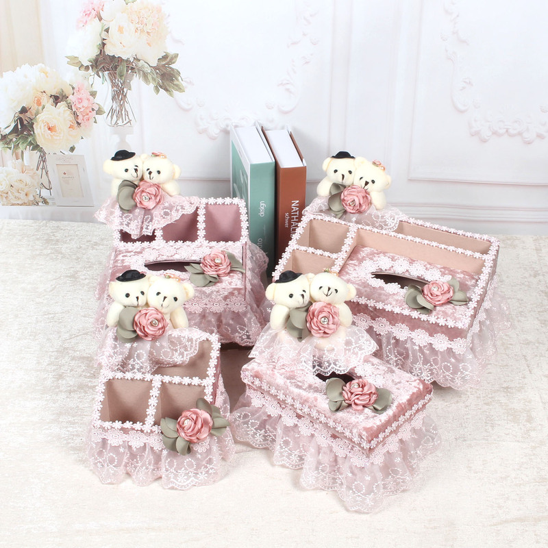 European-Style Lace Tissue Box, Fabric Lace, Living Room Tabletop Coffee Table Tissue Box, Household Remote Control Storage, Light Luxury European-Style Lace Tissue Box, Fabric Lace, Living Room Tabletop Coffee Table Tissue Box, Household Remote Control Storage, Light Luxury