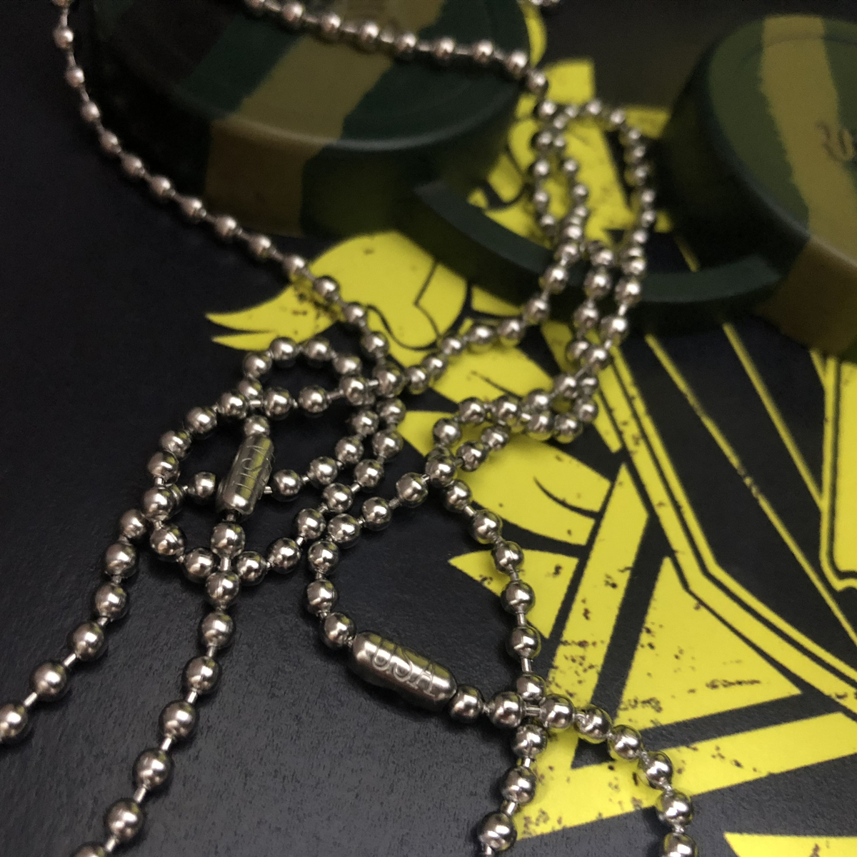 3 0mm Stainless Steel Round Bead Chain Length Customizable US Army Identity Card Soldier Card Dog Card Necklace Pendant Chain-Taobao