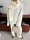European and American New Fashion Casual Loose Knit Sweater + Wide-Leg Pants Set