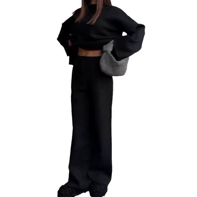 Knitted Loose Sweater and Pants Set