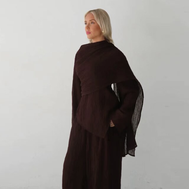 Solid Color Top and Pants Set