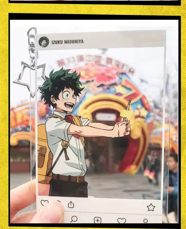 Phim hoạt hình chính hãng Manzong xoay quanh My Hero Academia Green Valley Ijiu vụ nổ đông lạnh thiêu đốt Haosheng có mặt dây chuyền acrylic - Carton / Hoạt hình liên quan