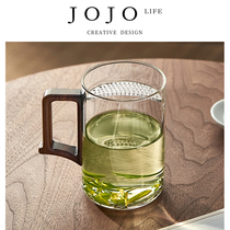 JOJOS L PD-Thé-tasse avec verre de ménage filtre à thé résistant à haute température Séparation deau de thé) Jun Thé