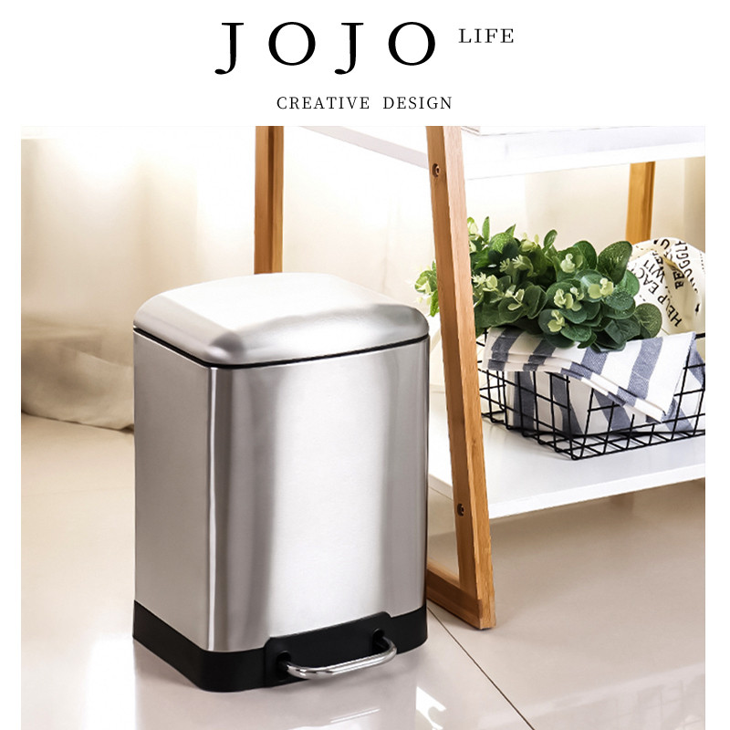 JOJO -- trash can makeup room home living room with lid light lavish stainless steel oversize small number pedal idea