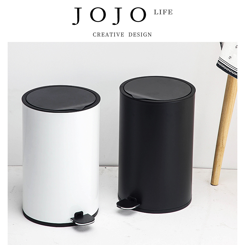 JOJO -- rubbish bin makeup room office light extravagant Nordic wind big number small number with lid mesh red creative foot
