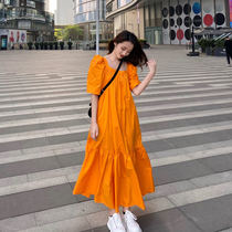Superior Sense Temperament Stunning Dress Code Style Long cover Ankle Design Sensation small crowdDesign Long dress Women Summer