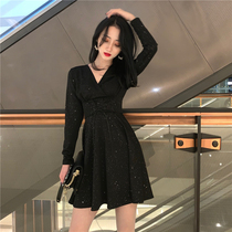 French style retro skirt closets cashies with small fragrant wind skirts A character dress for the bottom skirt Womens autumn and winter French small crowddress