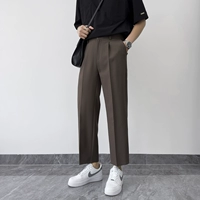 K99 коричневые девятиточечные брюки (прямые и свободные)