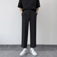 Черные штаны, свободный прямой крой