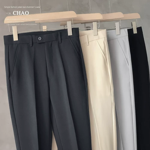 Демисезонные штаны для отдыха, костюм, в корейском стиле, свободный прямой крой