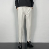 Мужские штаны, черный флисовый костюм, свободный прямой крой