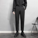 Летние шелковые тонкие штаны, мужской костюм для отдыха, свободный прямой крой