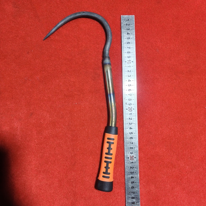 Old-Style 12-Gauge Thick Threaded Steel Forged Grass Hook, White Steel Pipe Grass Hook, Tree Hook, Multi-Purpose Aquatic Plant Hook Old-Style 12-Gauge Thick Threaded Steel Forged Grass Hook, White Steel Pipe Grass Hook, Tree Hook, Multi-Purpose Aquatic Plant Hook
