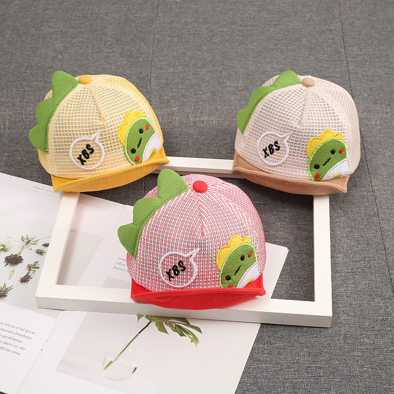 Baby Hat Cute Super Cute Baby Hat Summer Thin Dinosaur Boy Girl Duck Tongue Cap 4-24 Baseball Cap