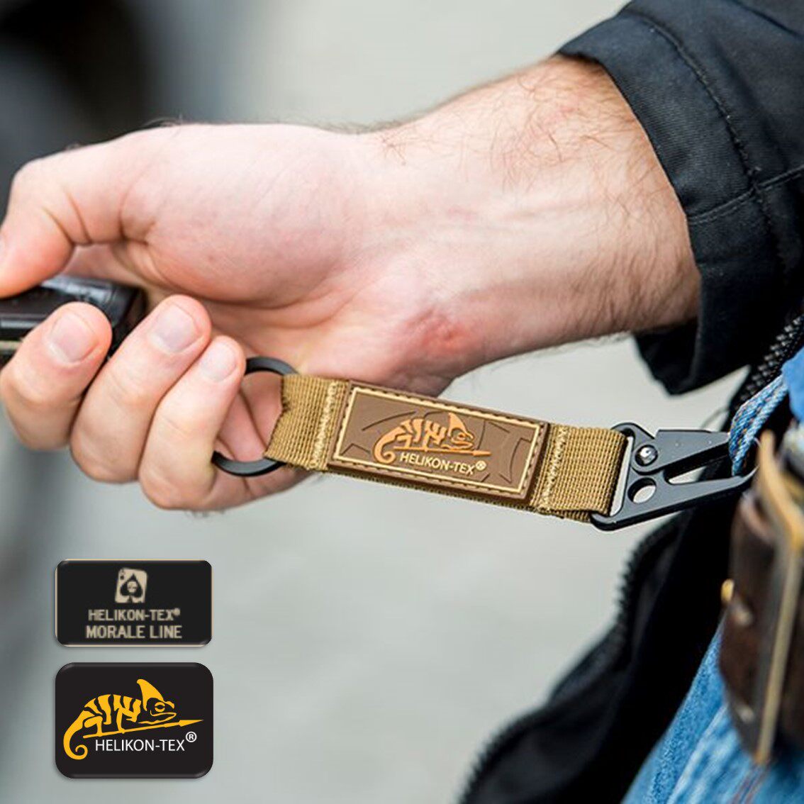 Herlicken HELLIKON Key Buckle Tactical Eagle Mouth Hanging Ring Steel Key Ring LOGO Two Color Molly equipped Z