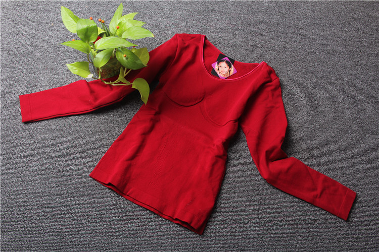 Chất liệu cotton dày của phụ nữ tăng terry khăn nhung cơ thể cơ thể liền mạch phù hợp với cơ thể đàn hồi đồ lót ấm cơ thể bộ đồ mặc nhà