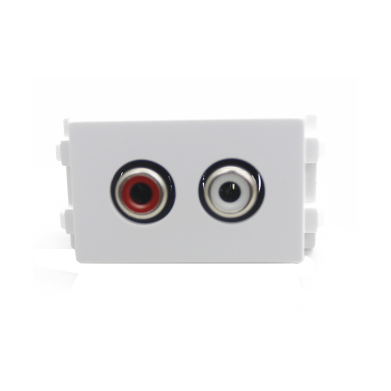 Hongzhou Assorted Red White Lotus audio welding module with ground insertion and wall insertion use