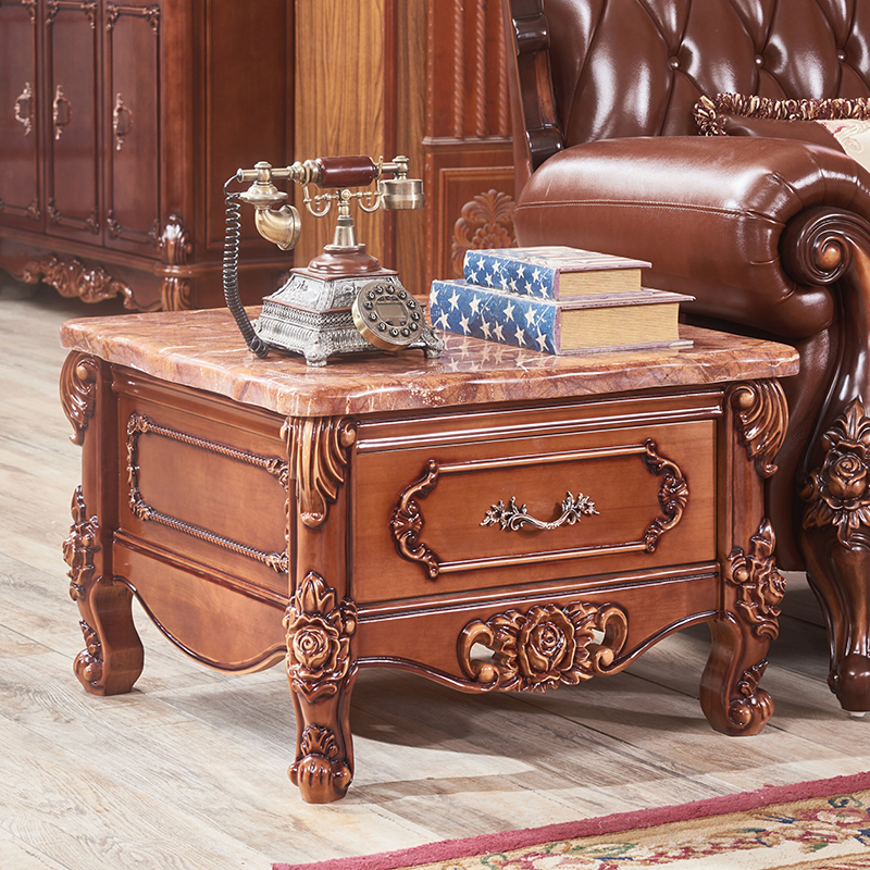 Warm Trees Furniture Type Solid Wood Shoes Cabinet Upscale Marble Face Square Tea Table Coffee Table Coffee Table Chairs