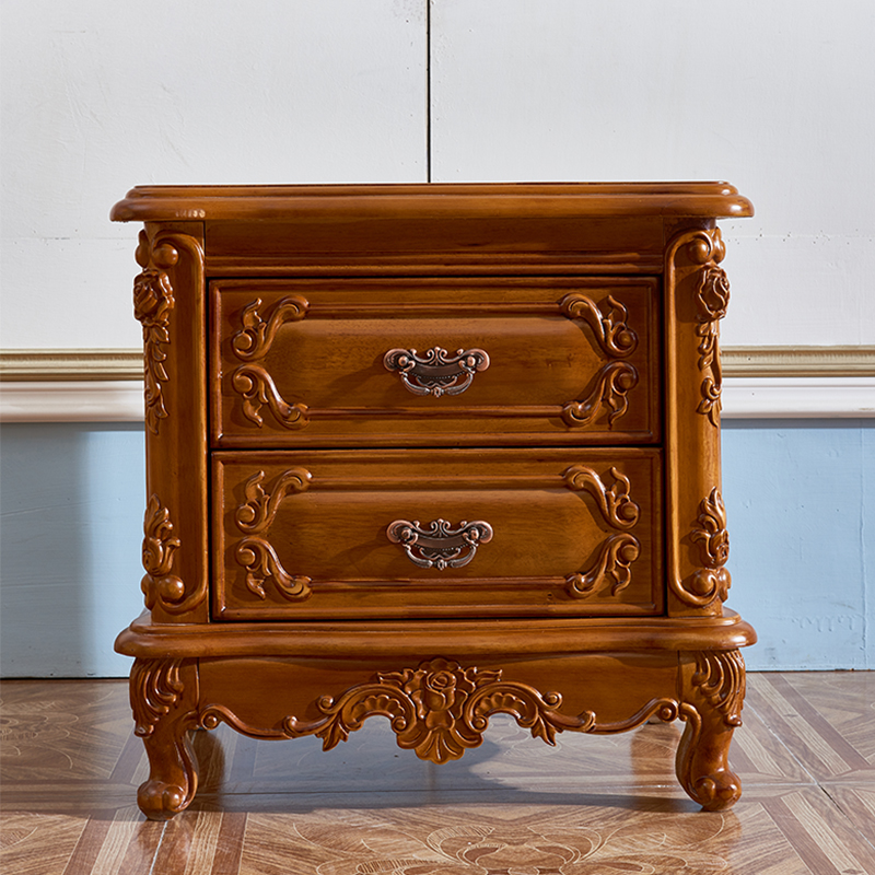 Eurostyle solid wood bed head cabinet American solid wood lockers Bedside Table 3 Bucket Closet Bedroom Storage Furniture