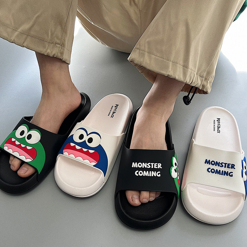 @RO slippers men's summer indoor home thick bottom non-slip bathroom ins trend 100 lap cute couple cool slippers