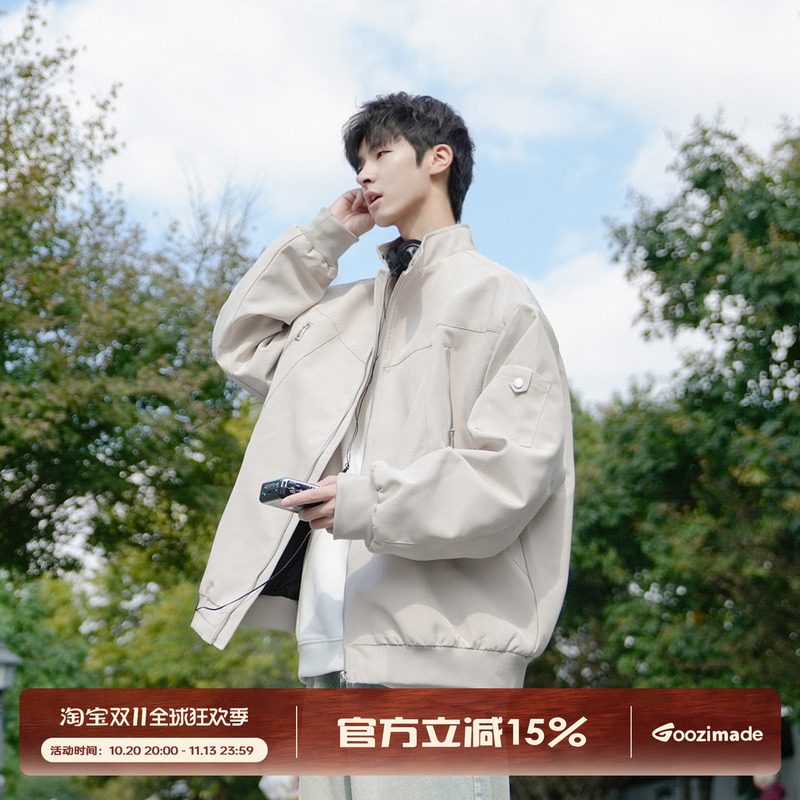 Hong Kong Style Artistic Men's Bomber Jacket, Men's Autumn and Spring 2026 New Model, Men's Baseball Jacket, Men's Couple's Jacket, Men's Style