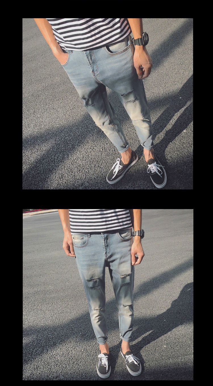 Jeans pour adolescent pieds Slim pour Quatre saisons - Ref 1480661 Image 27