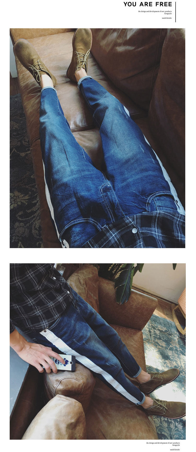 Jeans pour adolescent droite en vrac pour automne - Ref 1480620 Image 30
