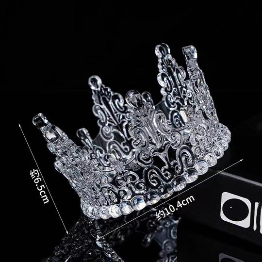Internet-Famous Crystal Crown Cake Decoration Ornaments Goddess Fairy Princess Valentine's Day Dress-Up Party Dessert Table Accessories