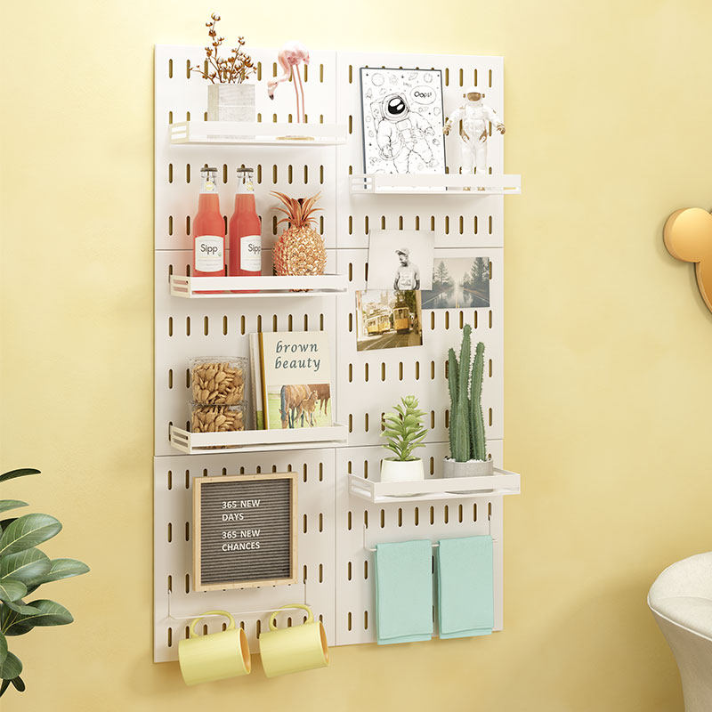 Hole-Free Dongle Board Wall-mounted Bookcase Room Living Room Wall Shelf Home Kitchen Xuanguan Separator Containing Shelf-Taobao
