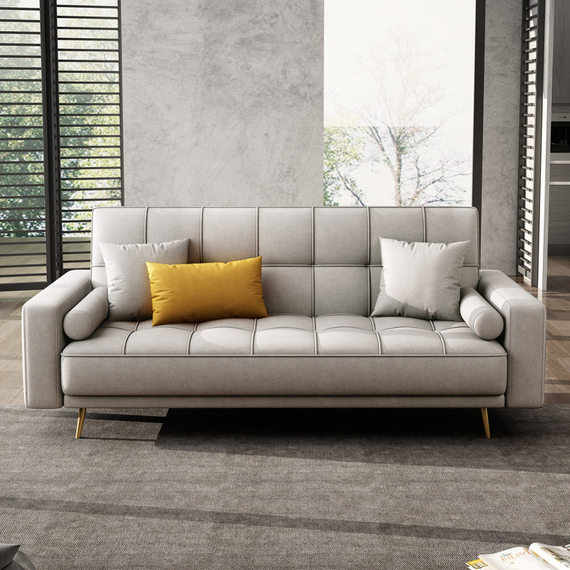 Light extravagant multifunction folding sofa bed Dual-use minimalist modern small family room Double trio tech cloth sofa