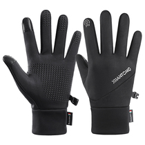 Autumn-winter warm riding gloves anti-chill and anti-slip male and female sports bicycling bike skiing motorcycle gloves