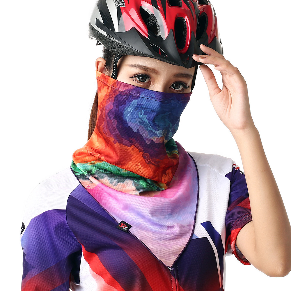 Cycling headscarf sunscreen mask anti-UV neck cover scarf face towel triangle towel half face breathable face mask for men and women summer