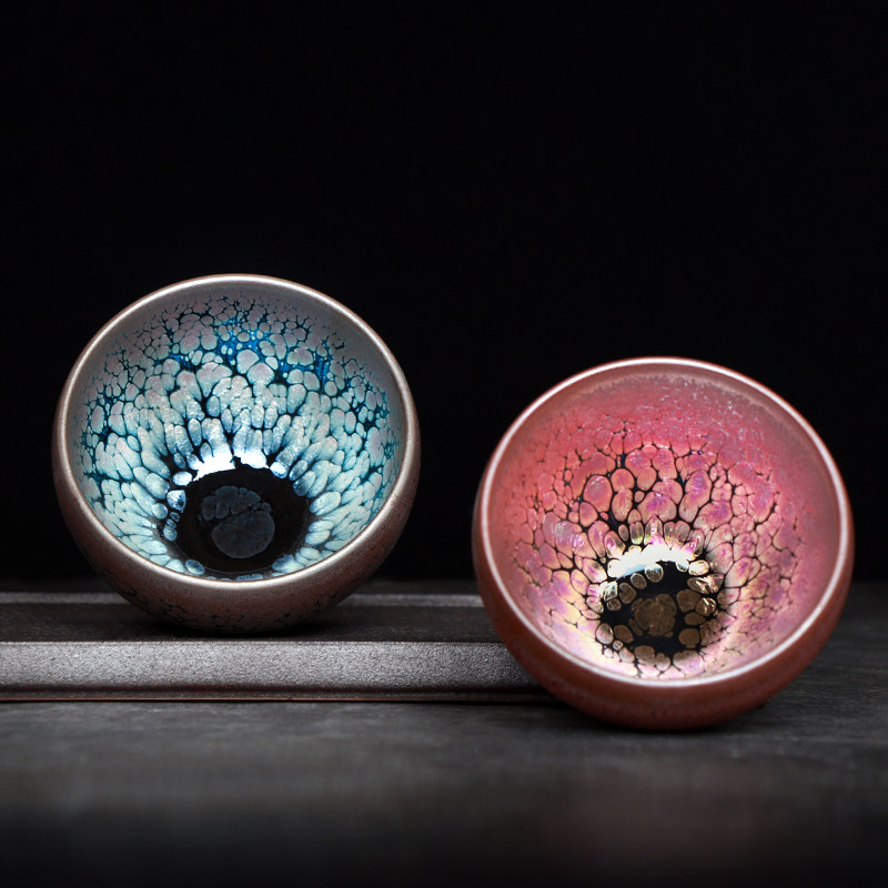 Build a tea bowl pure hand-made teacup kung fu tea cup cup oil drop spot tea cup to cup