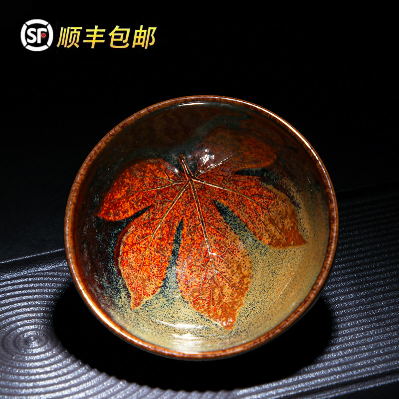 Famous famous non-rugged Luzhu Xing wood leaves a cup of pure hand-made tea cup of high-end tea set of old master single cup