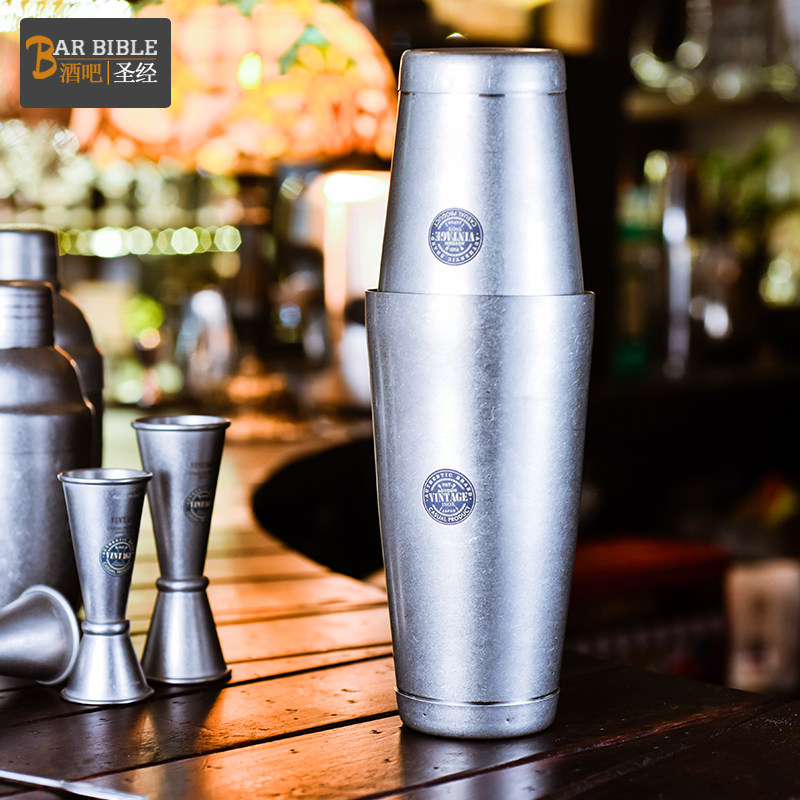 Japan VINTAGE Stainless steel wine measuring cup Frosted Boston Frosted Shaker Oz cup Oz device