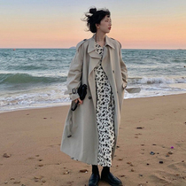 2021 new spring windbreaker coat Womens spring and autumn coat explosion this years popular medium-long small high-end