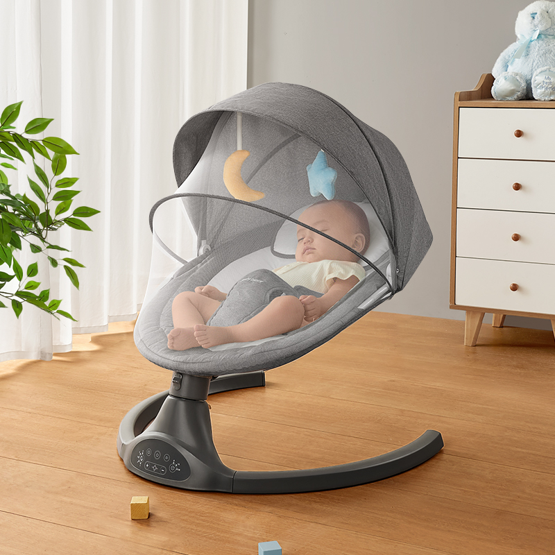 Cocking Artificial Baby Rocking Chair Baby Sleeping Lounge with Baby Newborn Cradle Rocks Bed Electric Cradle Soothing Chair