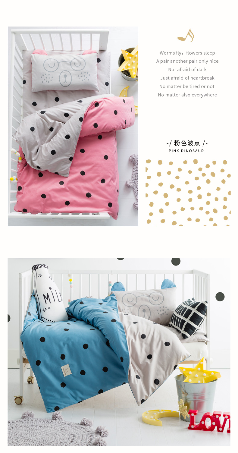 Mẫu giáo quilt ba mảnh cotton nap quilt quilt bé cotton sáu mảnh thiết lập với core trẻ em sản phẩm giường mùa đông quilt