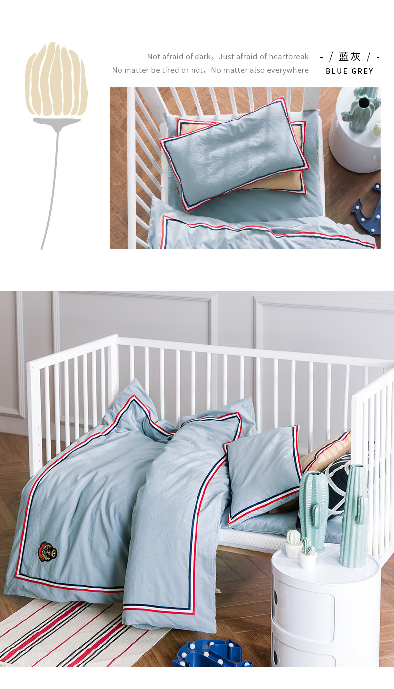 Rửa bông mẫu giáo quilt ba mảnh bộ lõi trẻ em nap giường nhỏ bé kit quilt sáu bộ