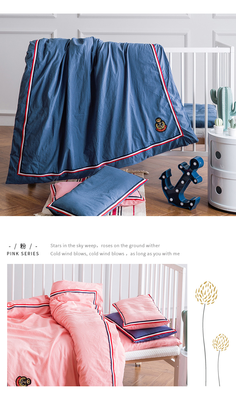 Rửa bông mẫu giáo quilt ba mảnh bộ lõi trẻ em nap giường nhỏ bé kit quilt sáu bộ