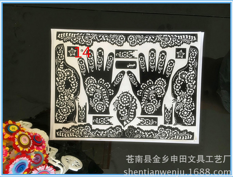 Dán hình xăm không thấm nước kéo dài nam giới và phụ nữ body painting Henna bán vĩnh viễn tattoo thêu kem mô phỏng sáng tạo bộ để gửi mẫu hình xăm dán full lưng