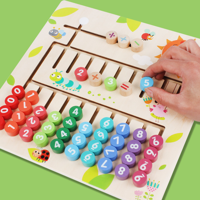 Children add and subtract puzzle digital toy baby cognitive learning digital early teaching puzzle digital pairing puzzle