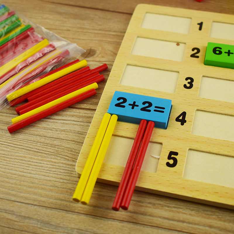 Children's addition and subtraction puzzle number toys Early education enlightenment Kindergarten baby learning mathematics teaching aids Counting stick