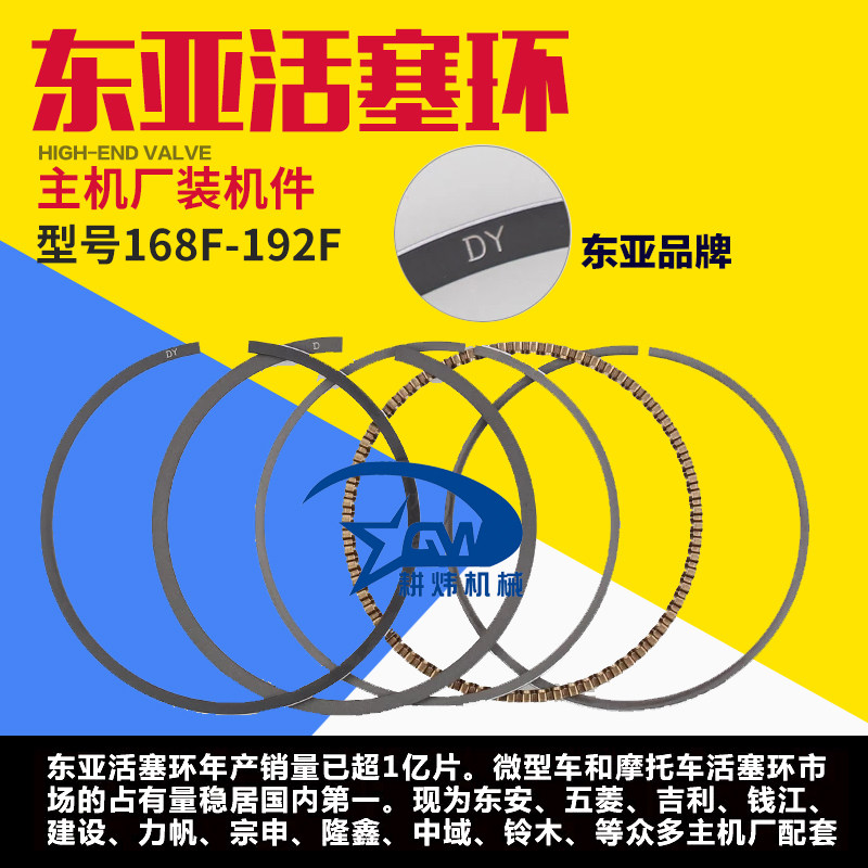 East Asia Piston Rings Petrol Engine Petrol Pumps Garden Forest Machinery Generators 168F190F Petrol Engine Accessories