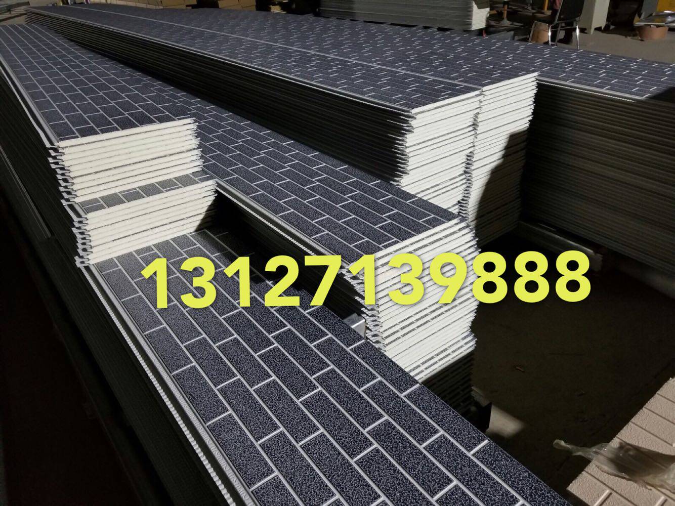 Bicolor scale brick metal engraving plate external wall insulation plate fireproof flame retardant material light steel villa plate active plate room plate