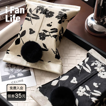 Fandian Onal retro car tissue box fabric car hanging tissue set car storage wall-mounted tissue box